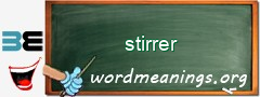 WordMeaning blackboard for stirrer